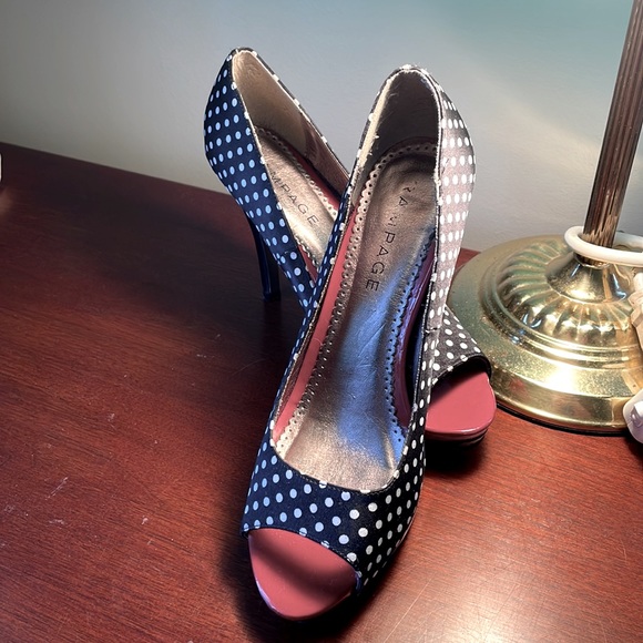 Rampage Black & White high heels Size 9 1/2 - Picture 5 of 12